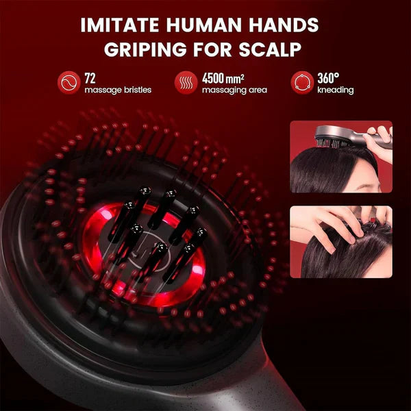 ᴢʏʀᴀʜᴜʙ™ Scalp Massager Brush (Red) – فرشاة تدليك فروة الرأس (حمراء)
